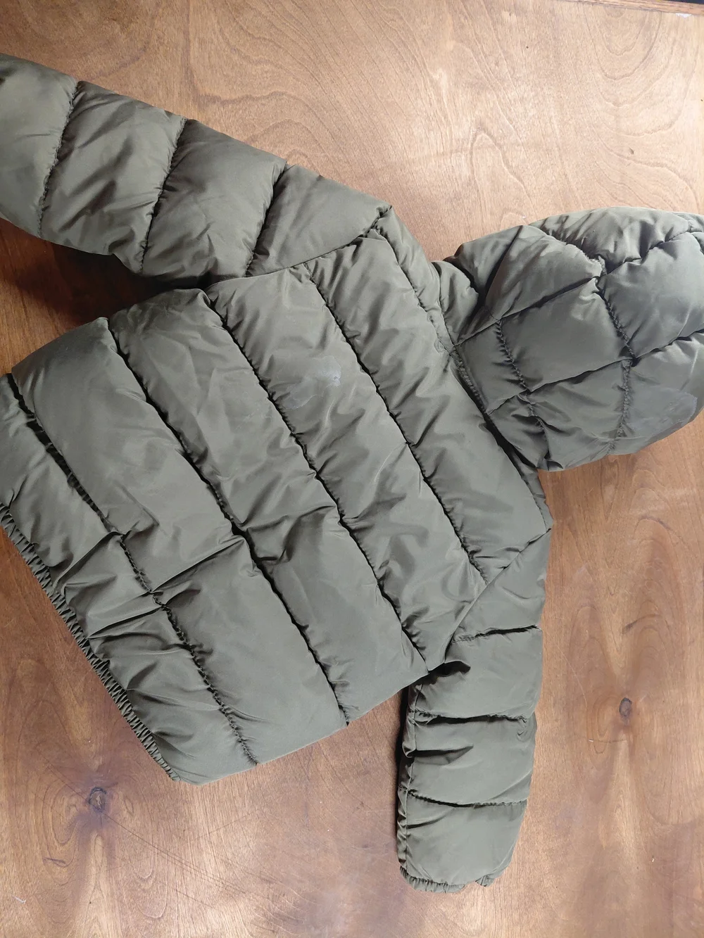 The Children's Place Olive Green Hooded Puffer Jacket 18-24m